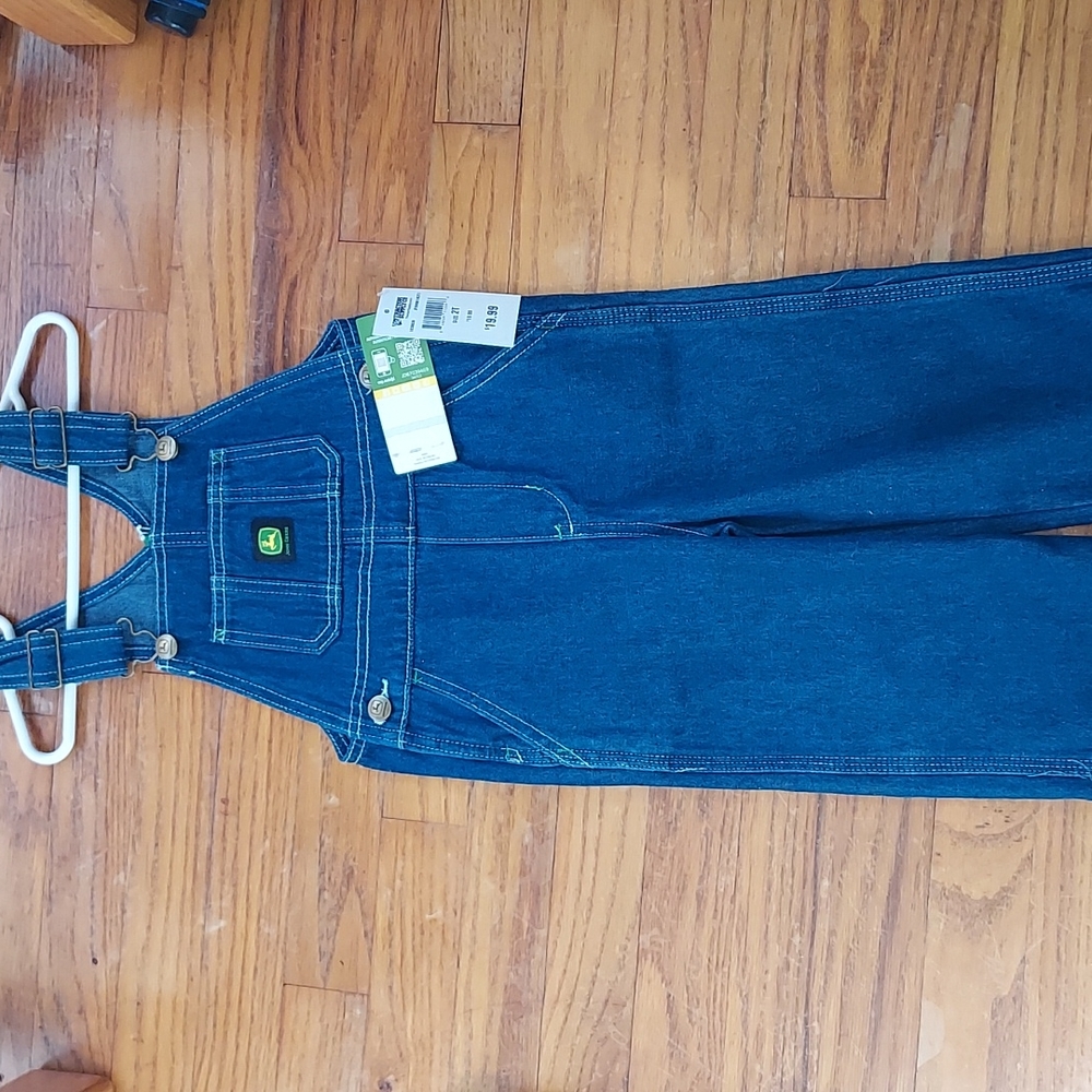 Denim overalls.  John Deere 2T